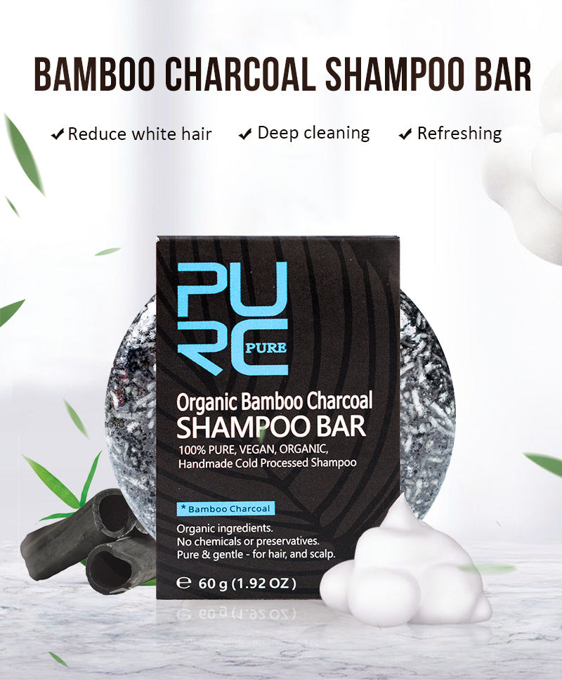 Hand-Extracted Soap Shampoo Bamboo Charcoal Shampoo Soap Hand-Extracted Soap Shampoo Bamboo Charcoal Shampoo Soap